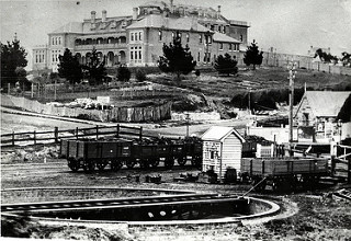 Katoomba Railway Station with Carrington Hotel c1890 | by Blue Mountains Local Studies